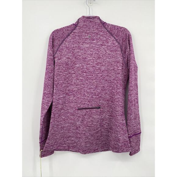 Tangerine Womens Stretch Pullover 1/4 Zip Workout Top Sparkling Purple XL NWT - Picture 9 of 12